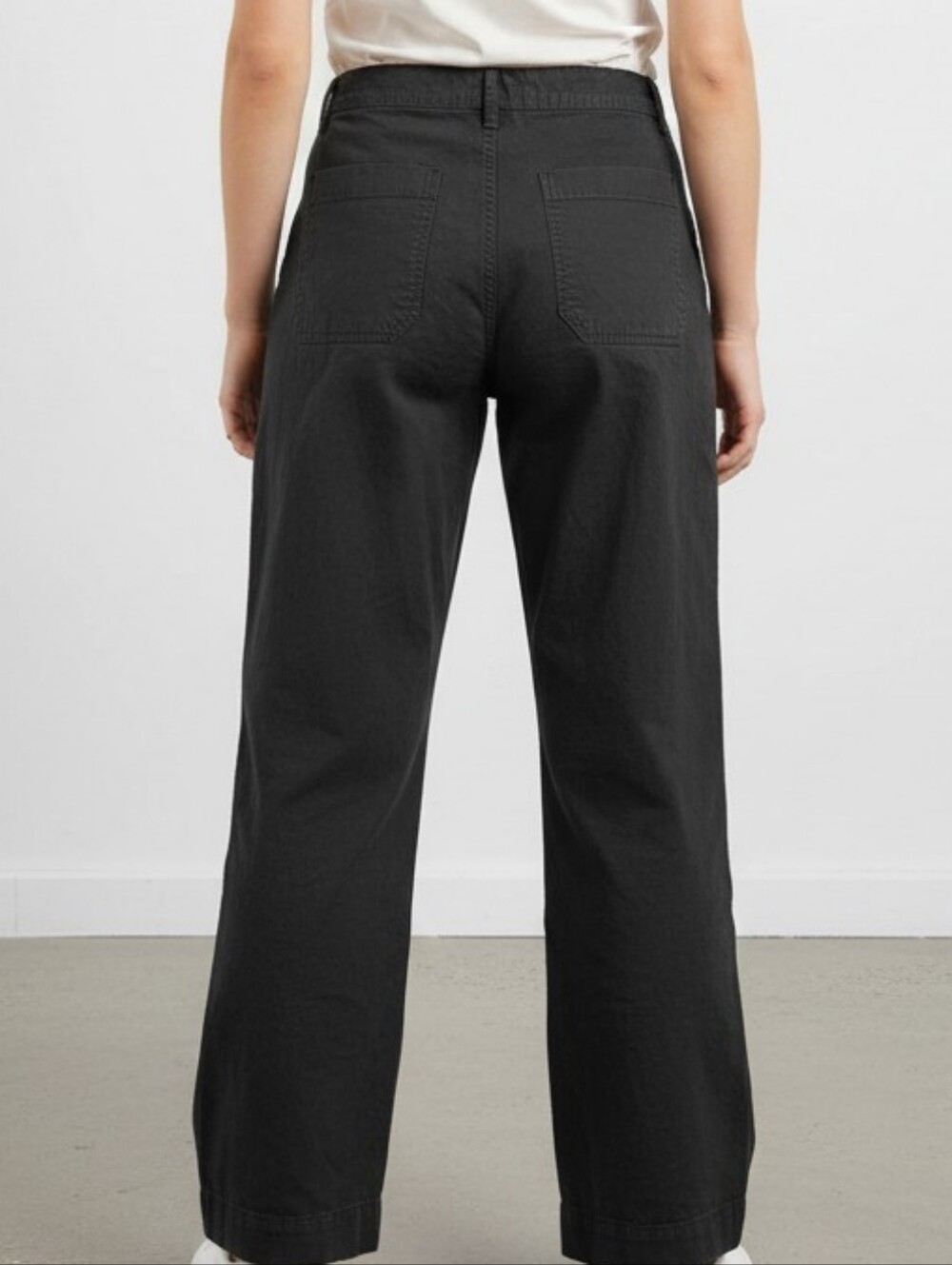 J. Crew 'Lizzie' Black Wide-Leg High-Rise Pants. 28T